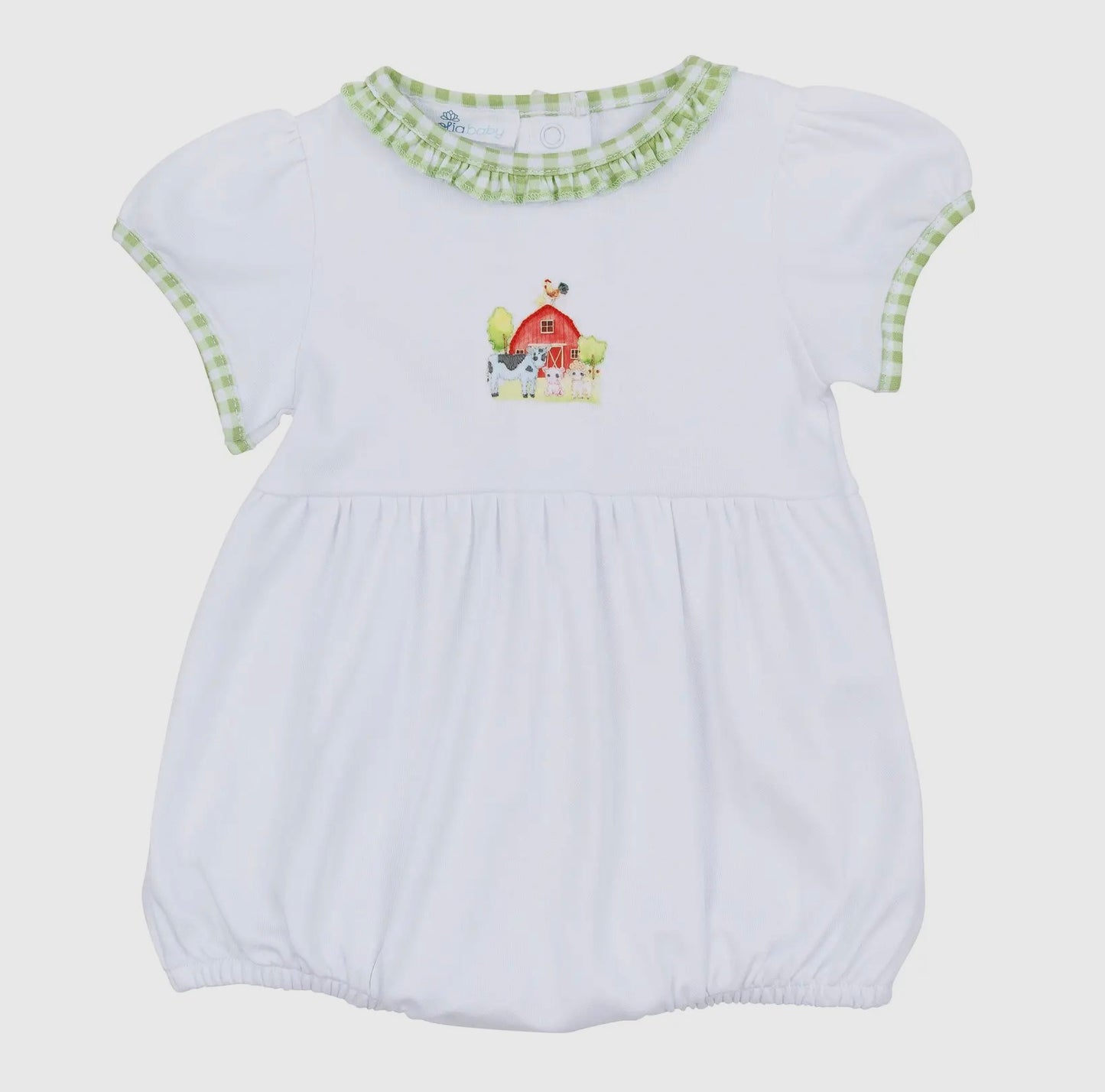 Magnolia Baby Barnyard Babies Embroidered Girl Bubble
