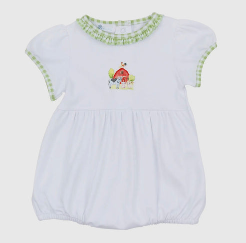 Magnolia Baby Barnyard Babies Embroidered Girl Bubble