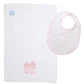 Basic Bib & Burp Boxed Set, Pink Bow