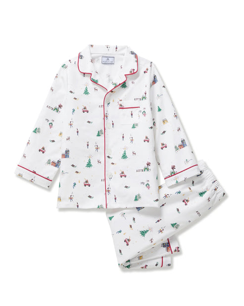 Children’s Twill Pajama in Holiday Town by Petite Plume
