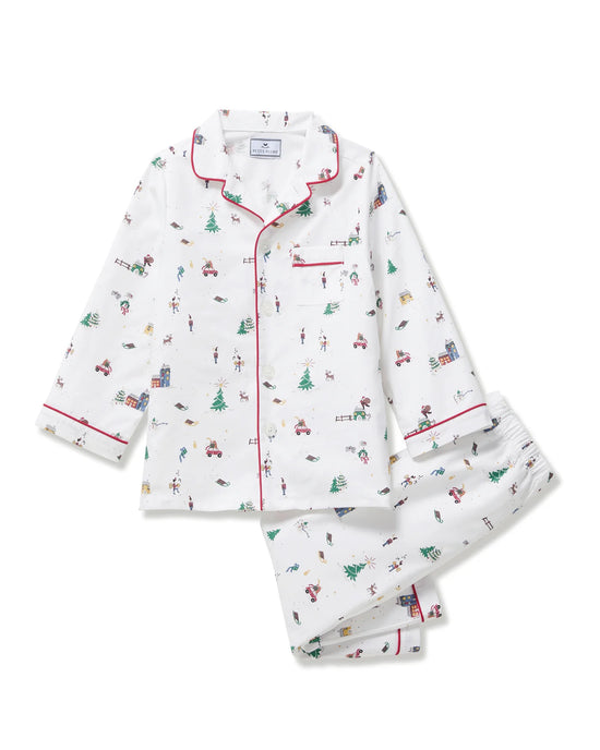 Children’s Twill Pajama in Holiday Town by Petite Plume
