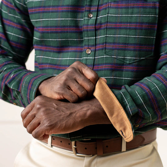 Men’s Merry Pine Flannel Shirt with Suede