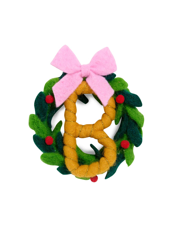 Initial Wreath Ornament