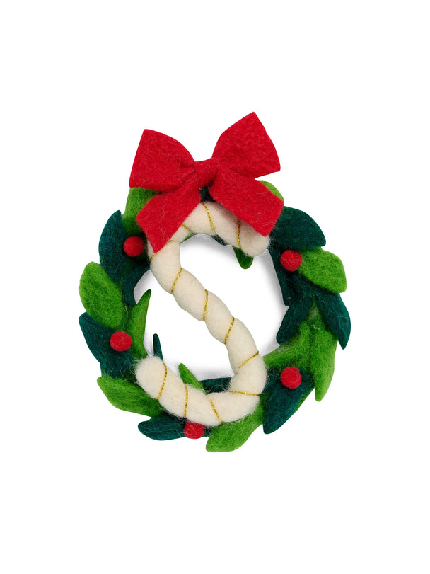 Initial Wreath Ornament