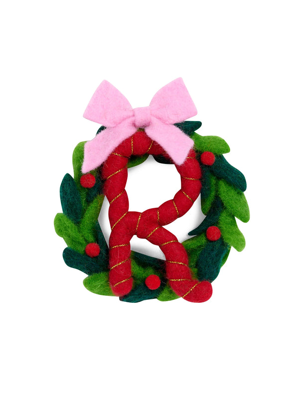 Initial Wreath Ornament