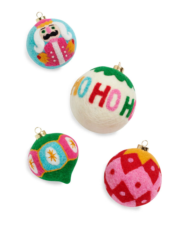 Set of 4 “Ho, Ho, Ho” Ornaments