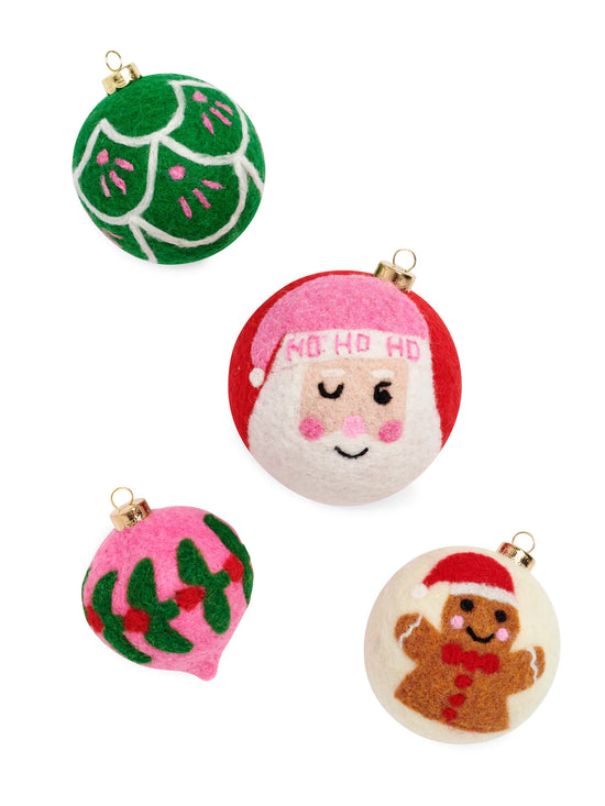Set of 4 “Jolly” Ornaments