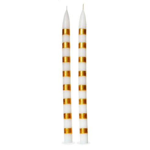 Gold Stripes Taper Set of 2