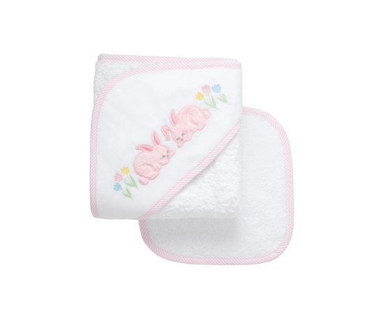 Baby Hooded Towel and Washcloth Set