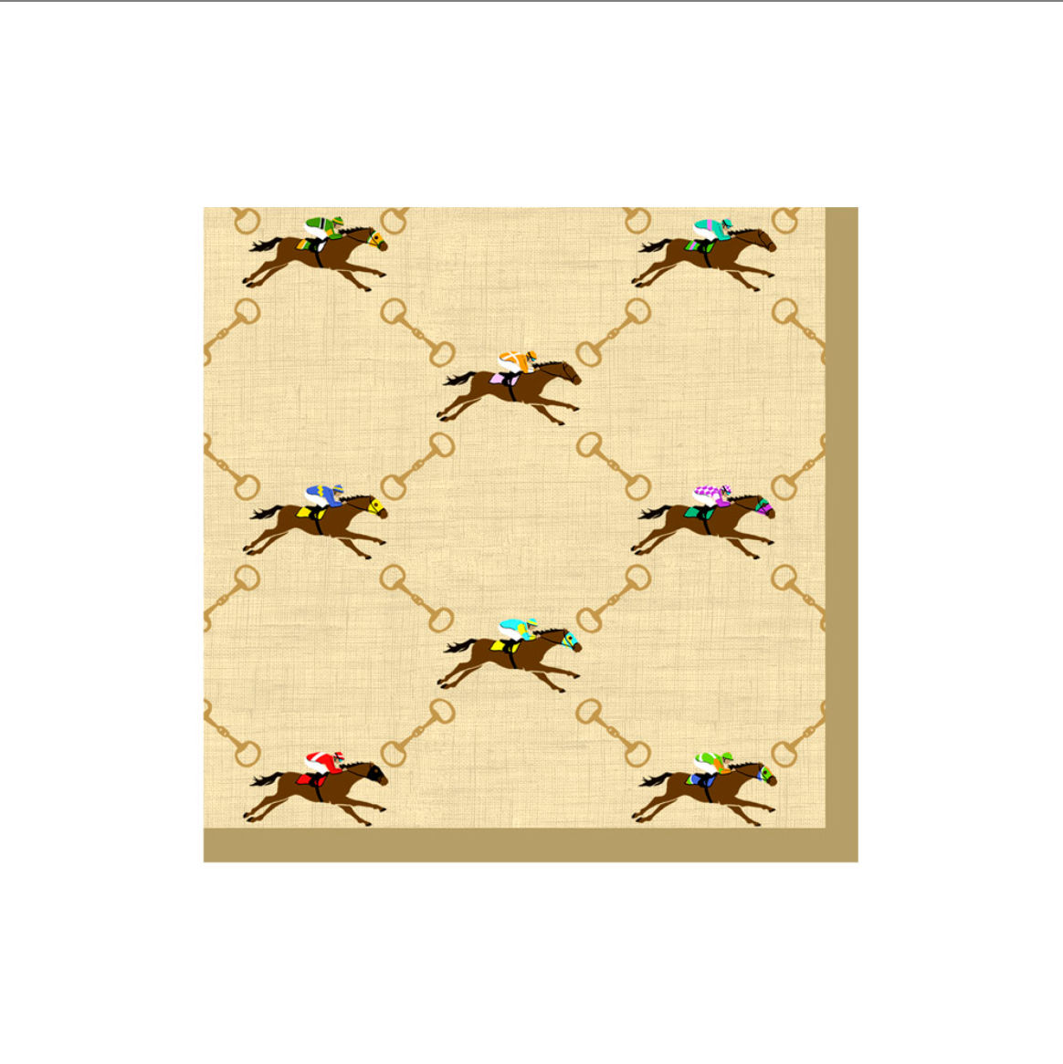 And They're Off Linen Napkin
