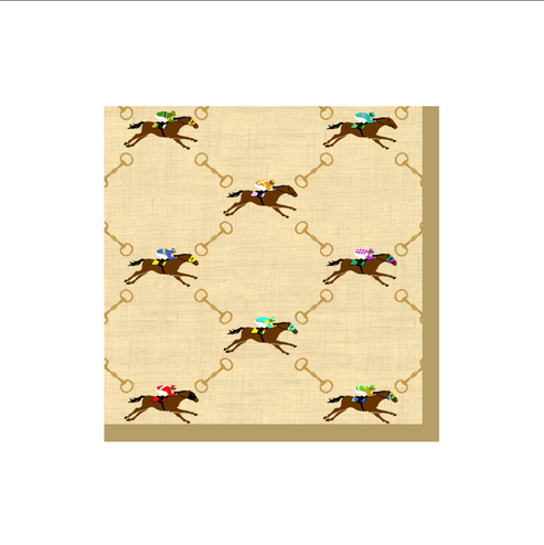 And They're Off Linen Napkin