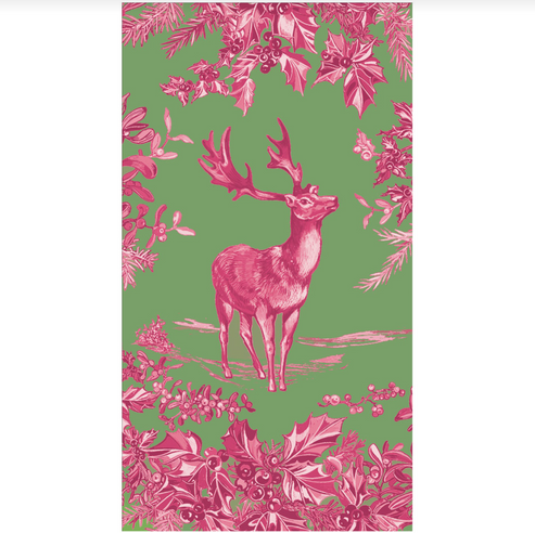 Stag Toile Raspberry/Sage