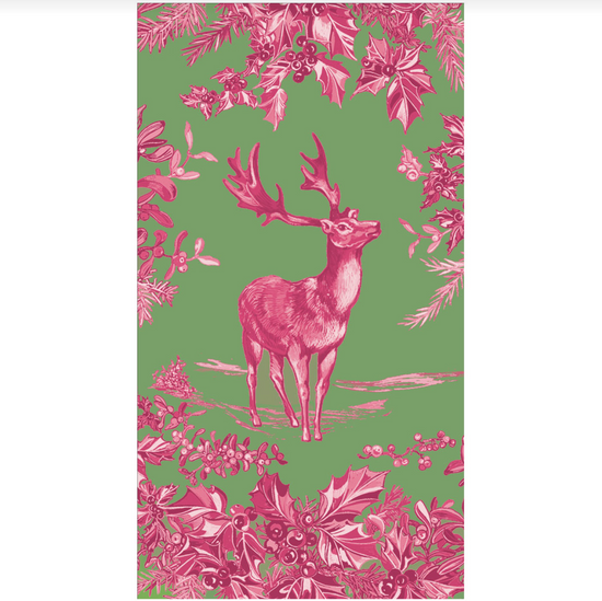 Stag Toile Raspberry/Sage