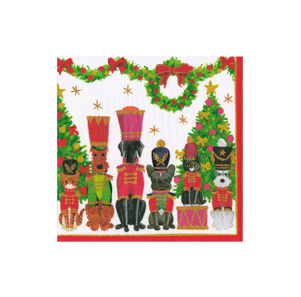 Toy Solider Pets Cocktail Napkin