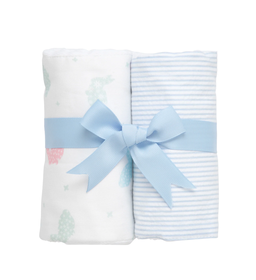 Bunny Set of 2 Burp Cloths