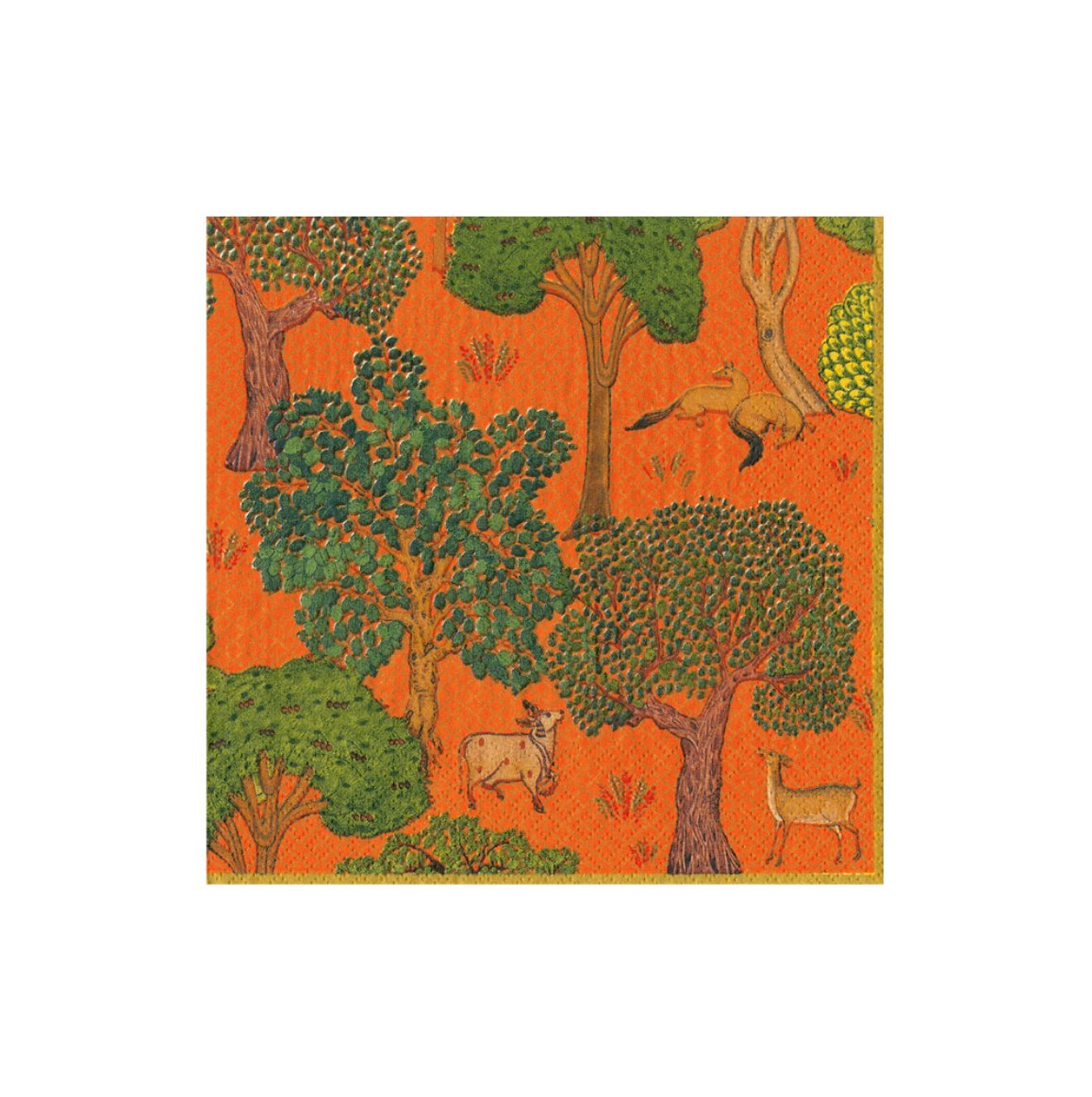 Arcadian Forest Orange Napkin