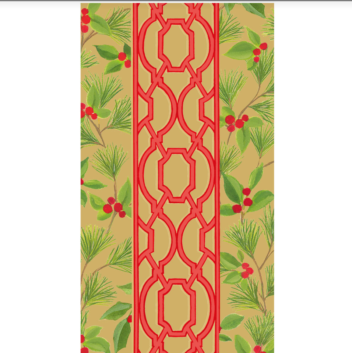 Knots and Greenery Gold Napkin