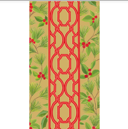 Knots and Greenery Gold Napkin