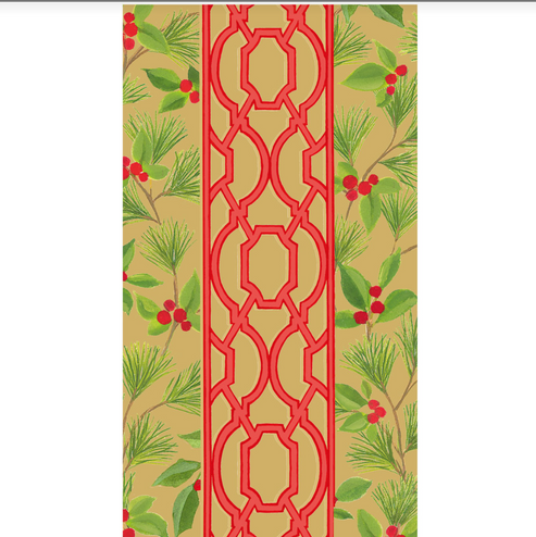 Knots and Greenery Gold Napkin
