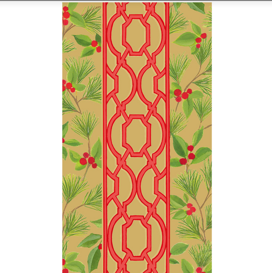 Knots and Greenery Gold Napkin