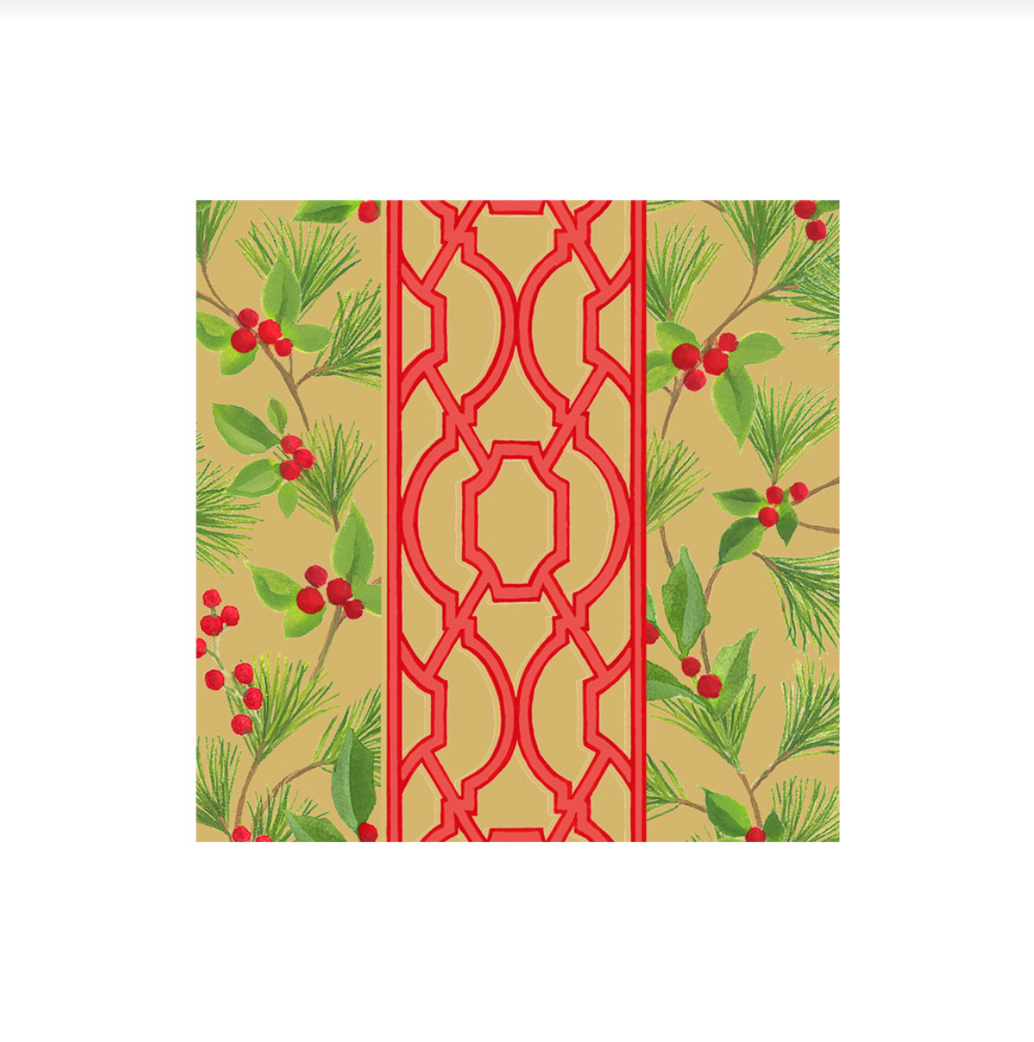 Knots and Greenery Gold Napkin