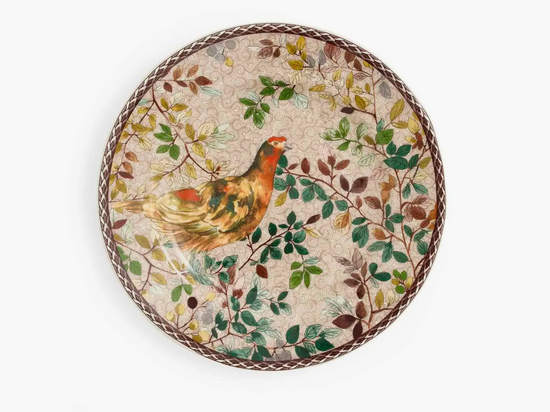 Red Grouse Accent Plate 8"