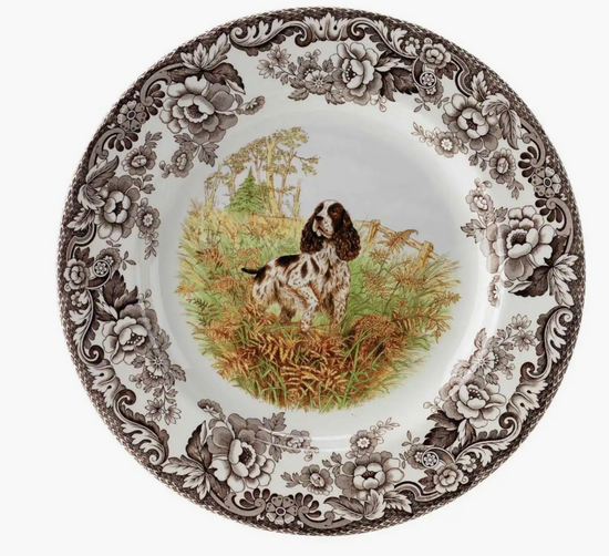 Woodland Salad Plate 8" English Springer Spaniel