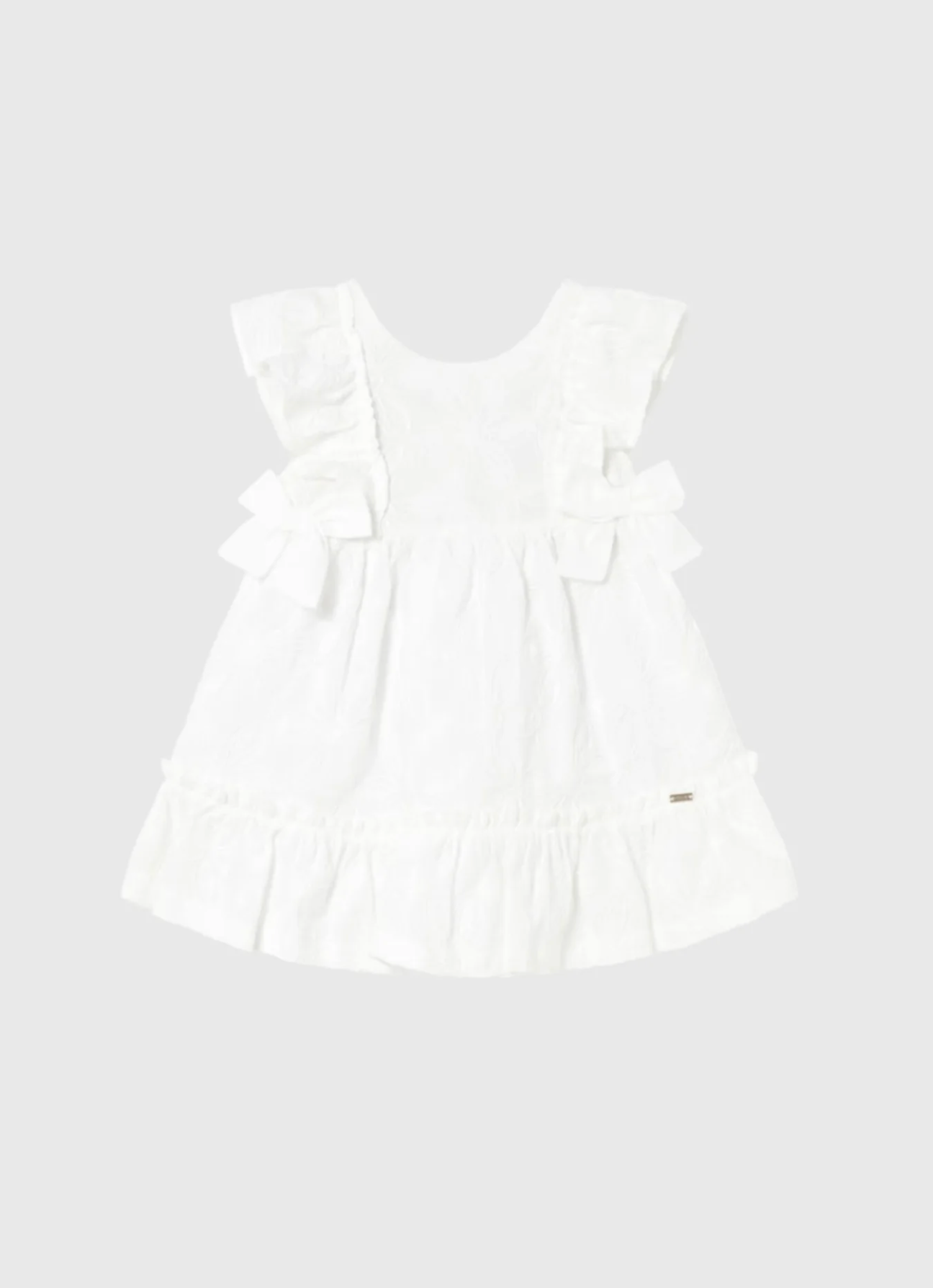 Mayoral White Embroidered Dress