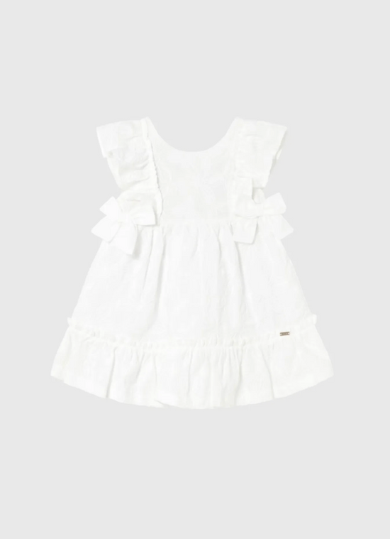 Mayoral White Embroidered Dress