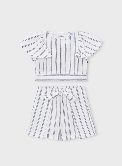 Mayoral Striped Skort Set