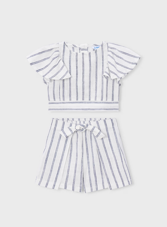 Mayoral Striped Skort Set