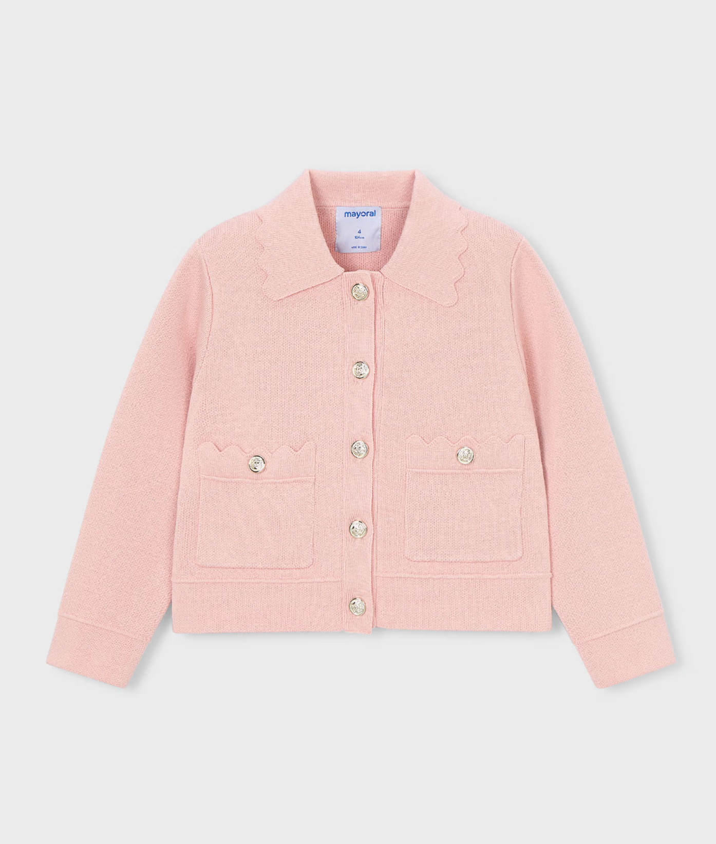 Mayoral Knit Scalloped Cardigan
