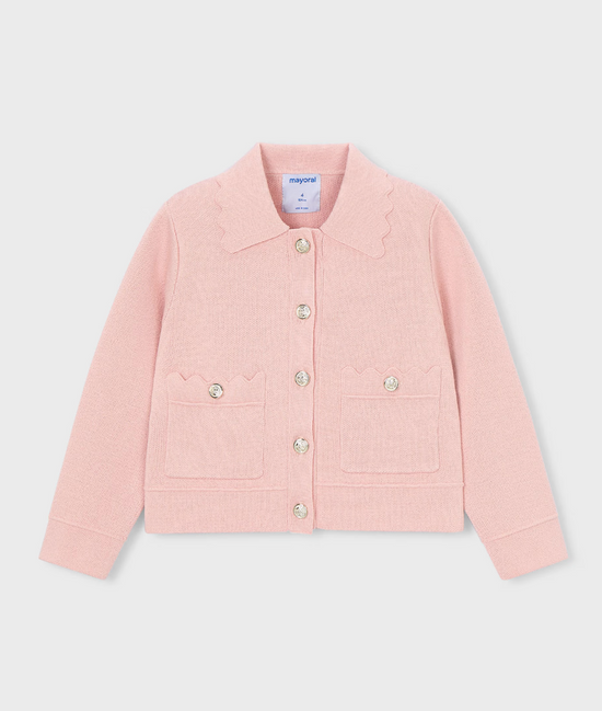 Mayoral Knit Scalloped Cardigan
