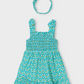 Mayoral Printed Dress with Matching Headband