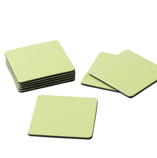 Green Square Lizard Coasters
