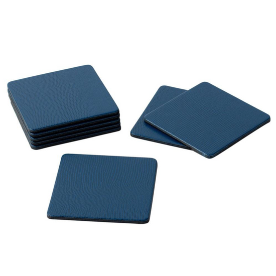 Navy Square Lizard Coasters