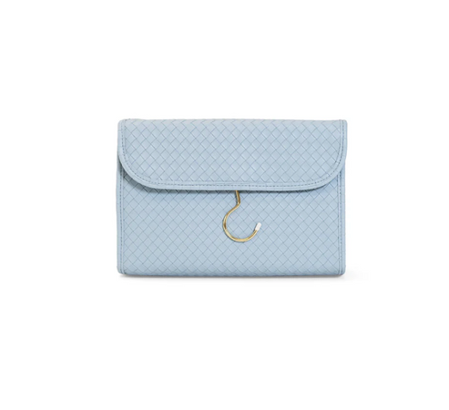 Luxe Hanging Toiletry Case in Woven Surf
