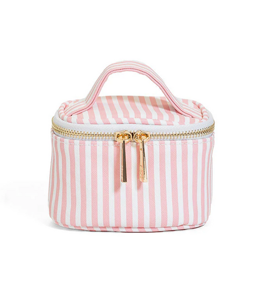 Luxe Jewelry Case in Dusty Rose Pimlico Stripe