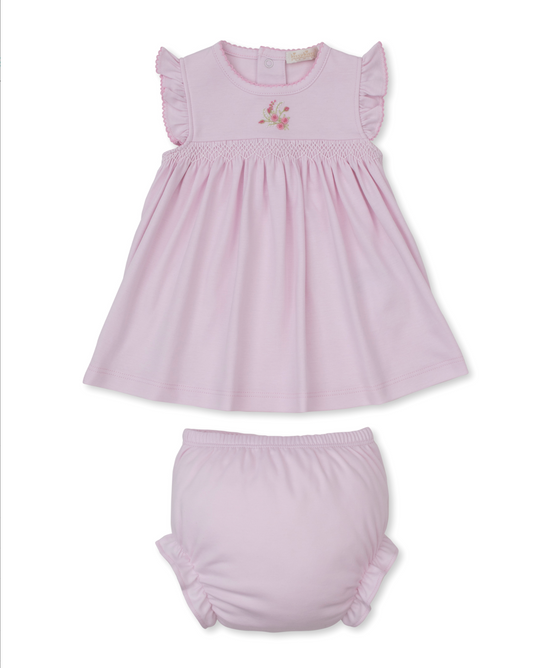 Hand Smocked Dress with Diaper Cover