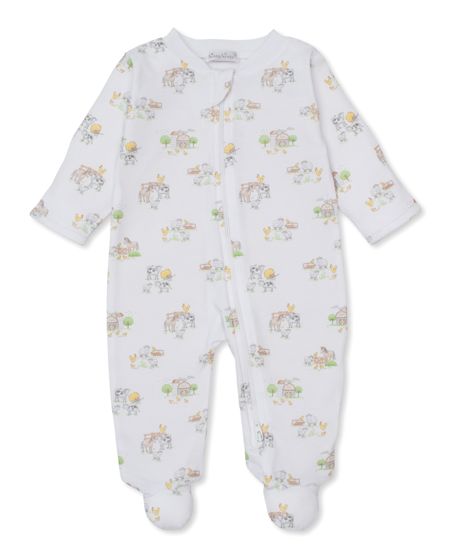 Farm Animal Zipper Footie