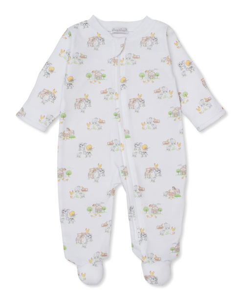 Farm Animal Zipper Footie