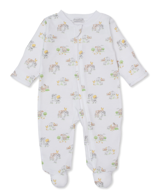 Farm Animal Zipper Footie