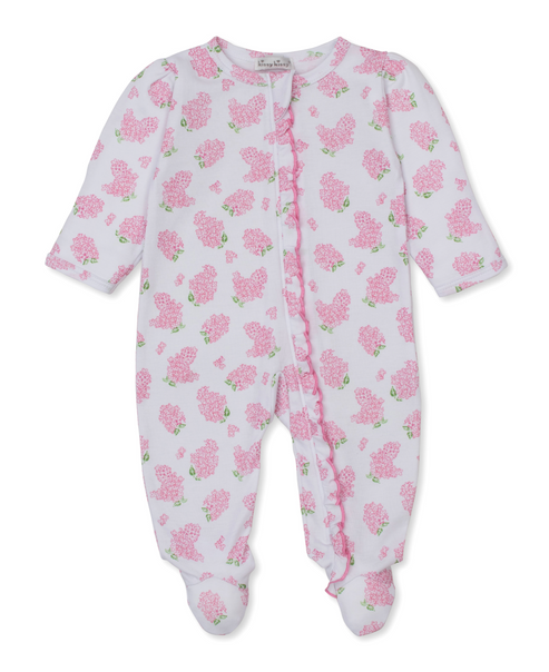 Pink Hydrangea Zipper Footie