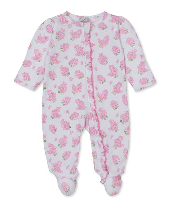 Pink Hydrangea Zipper Footie