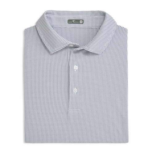 Navy Jacquard Performance Polo