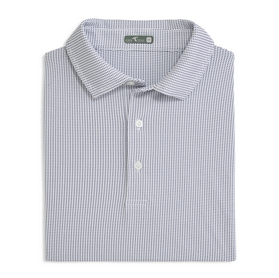 Navy Jacquard Performance Polo