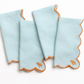 Scalloped Embroidered Napkins | Set of 4