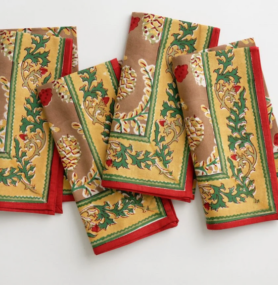 Winter Pinecone Napkin | Set of 4