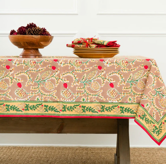 Winter Pinecone Tablecloth