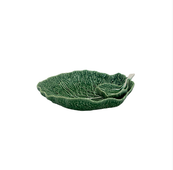 Bordallo Pinheiro Serving Leaf with Large Bowl